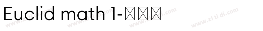 Euclid math 1字体转换